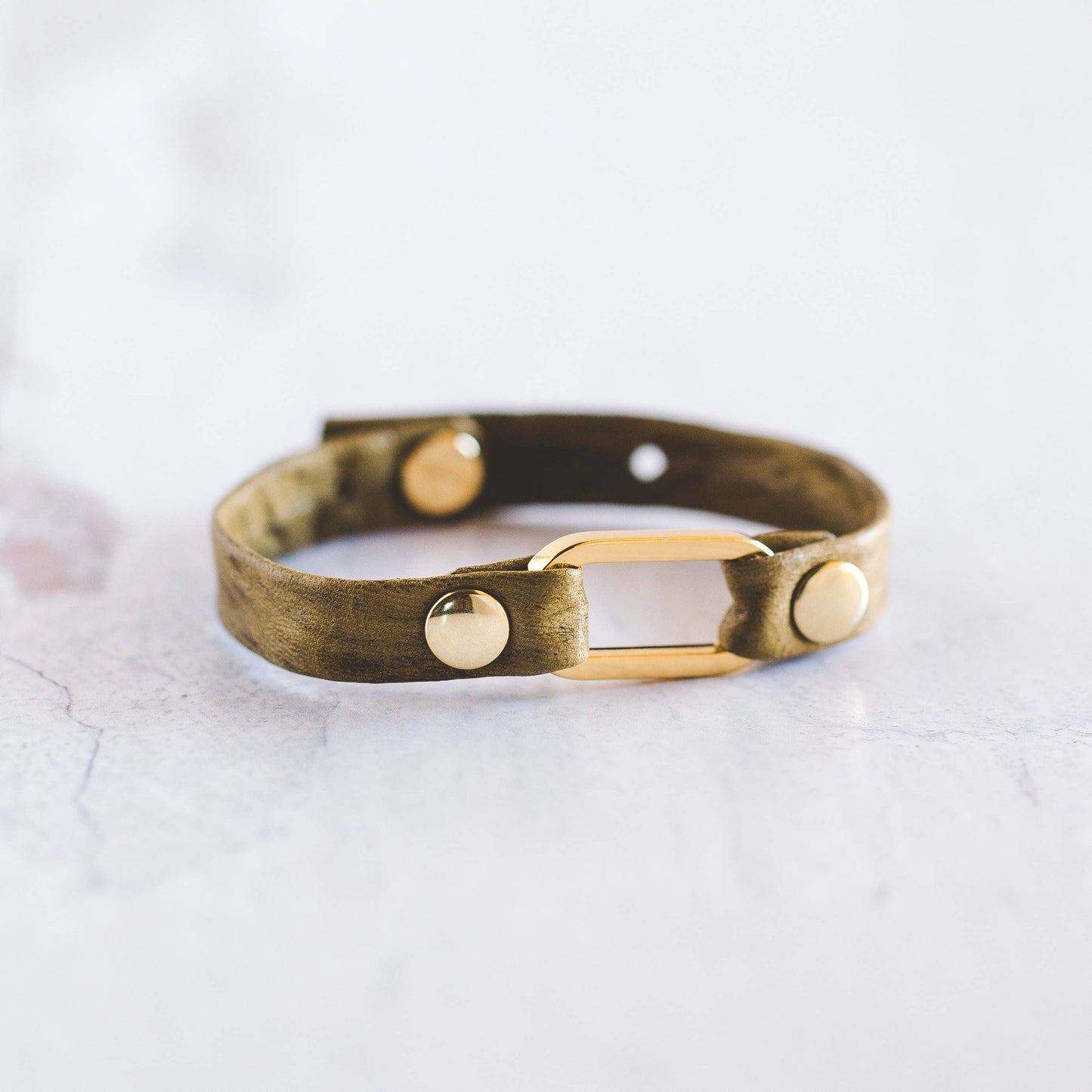 Mesa Bracelet - Olive/Gold